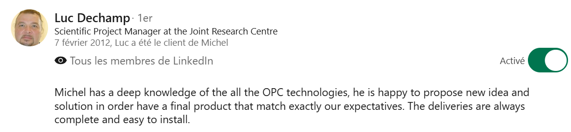 LucDechamp – OPC UA architecture