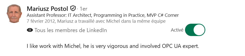 Mariusz – OPC UA architecture