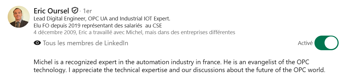 Oursel – OPC UA architecture